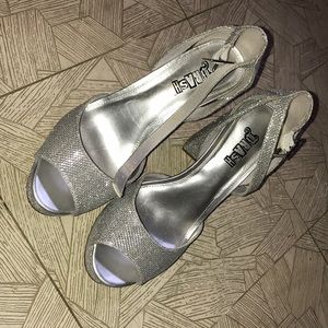 Silver Sparkly High Heels